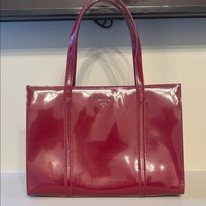 Prada Patent Leather Cherry Tote Bag